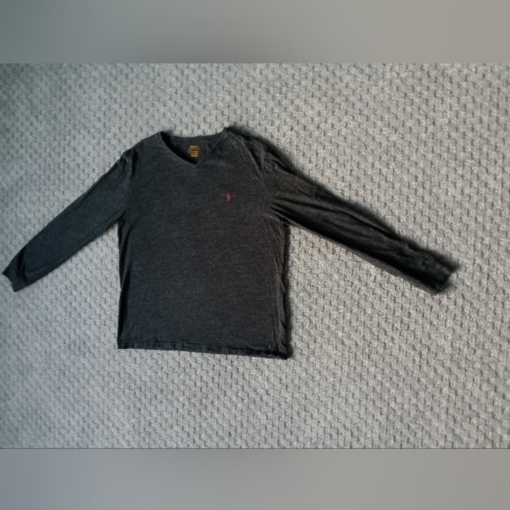Polo Ralph Lauren Black T-shirt Large, Long sleeve, Like New